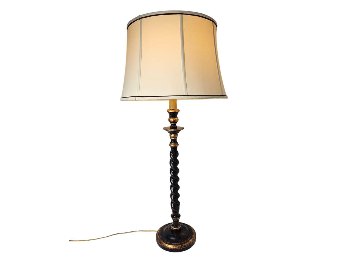 Bradburn Gallery Buffet Lamp with Barley Twist Wooden Body