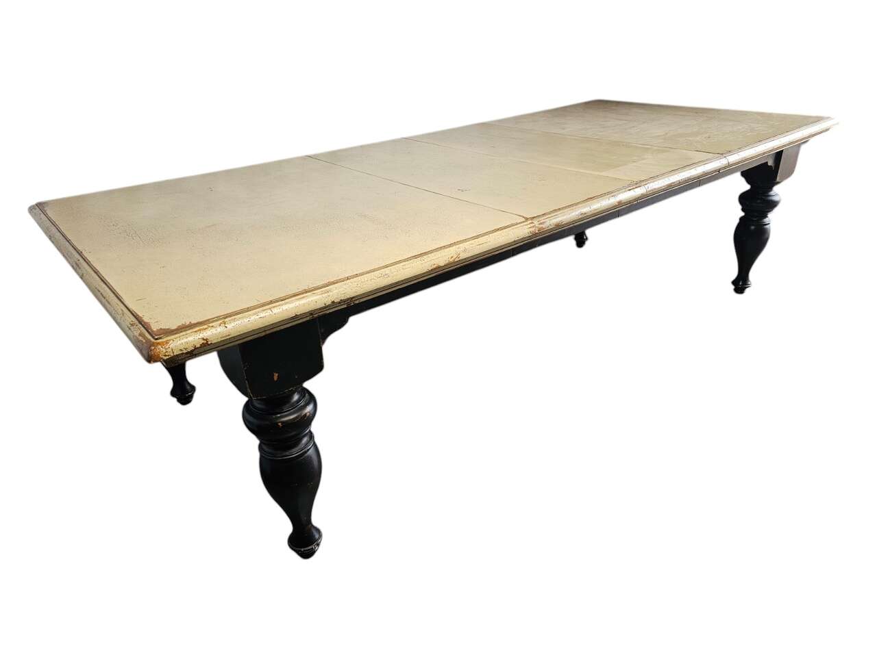 Habersham Dining Table with Two Leaves, 4' x 6" or 9', Vintage, Farmhouse / French Country Style
