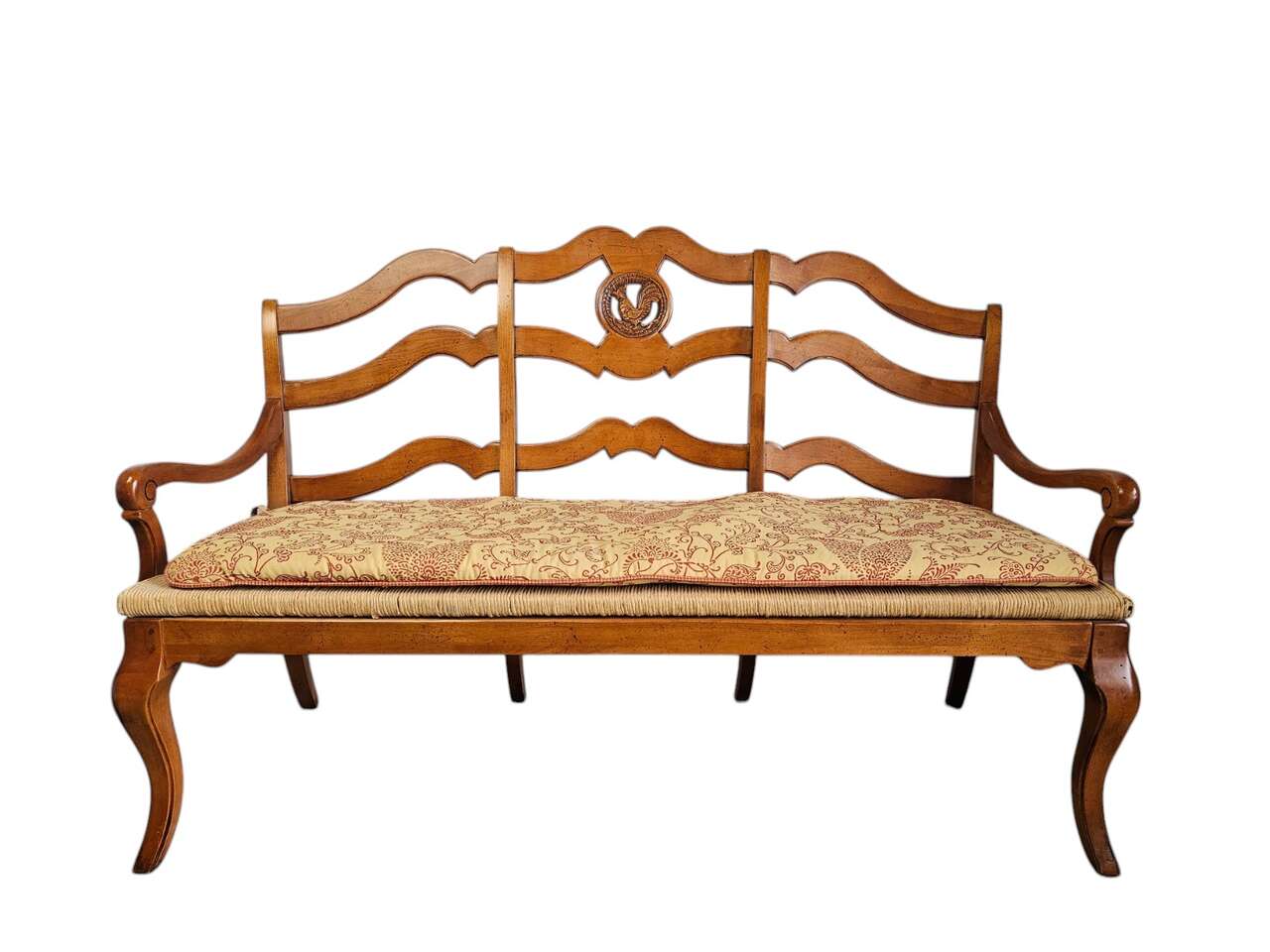 Stanley Furniture Chanticleer Cherry Dining Bench Settee Rooster
