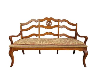 Stanley Furniture Chanticleer Cherry Dining Bench Settee Rooster