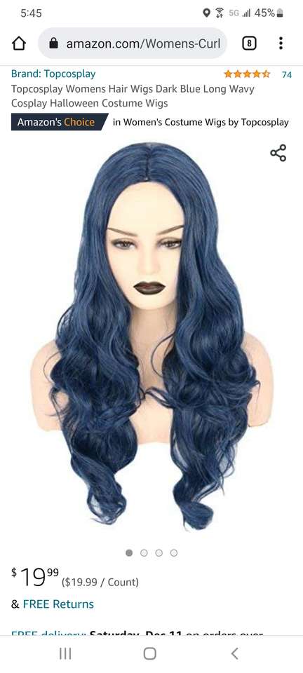 New Topcosplay blue wigs