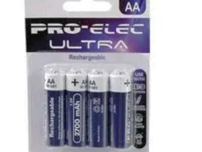 New PRO-ELEC ULTRA 298-0015 AA Rechargeable Battery