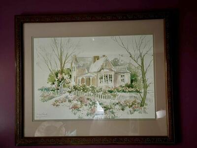 Watercolor Framed In Glass Nancy Lund