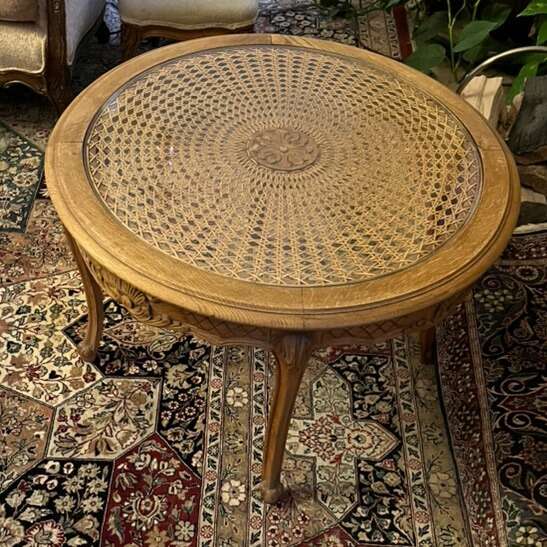 Antique Round Wood Table