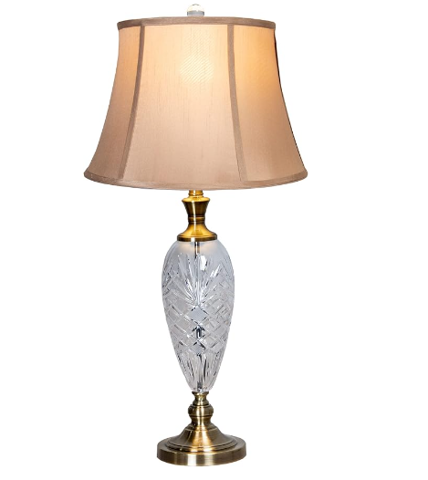 Dale Tiffany GT20310 Alameda Lead Crystal Table Lamp, Antique Bronze