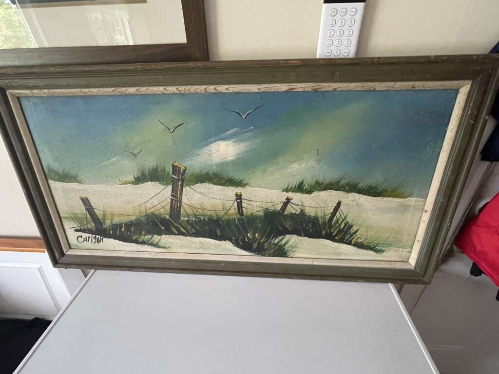 Antique Framed Landscape Painting Signed CARLSON