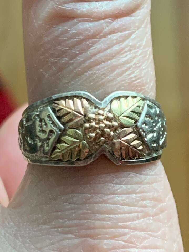 Black Hills 12k Yellow Rose Gold Over Sterling