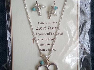 New Pendant and Earrings 16"