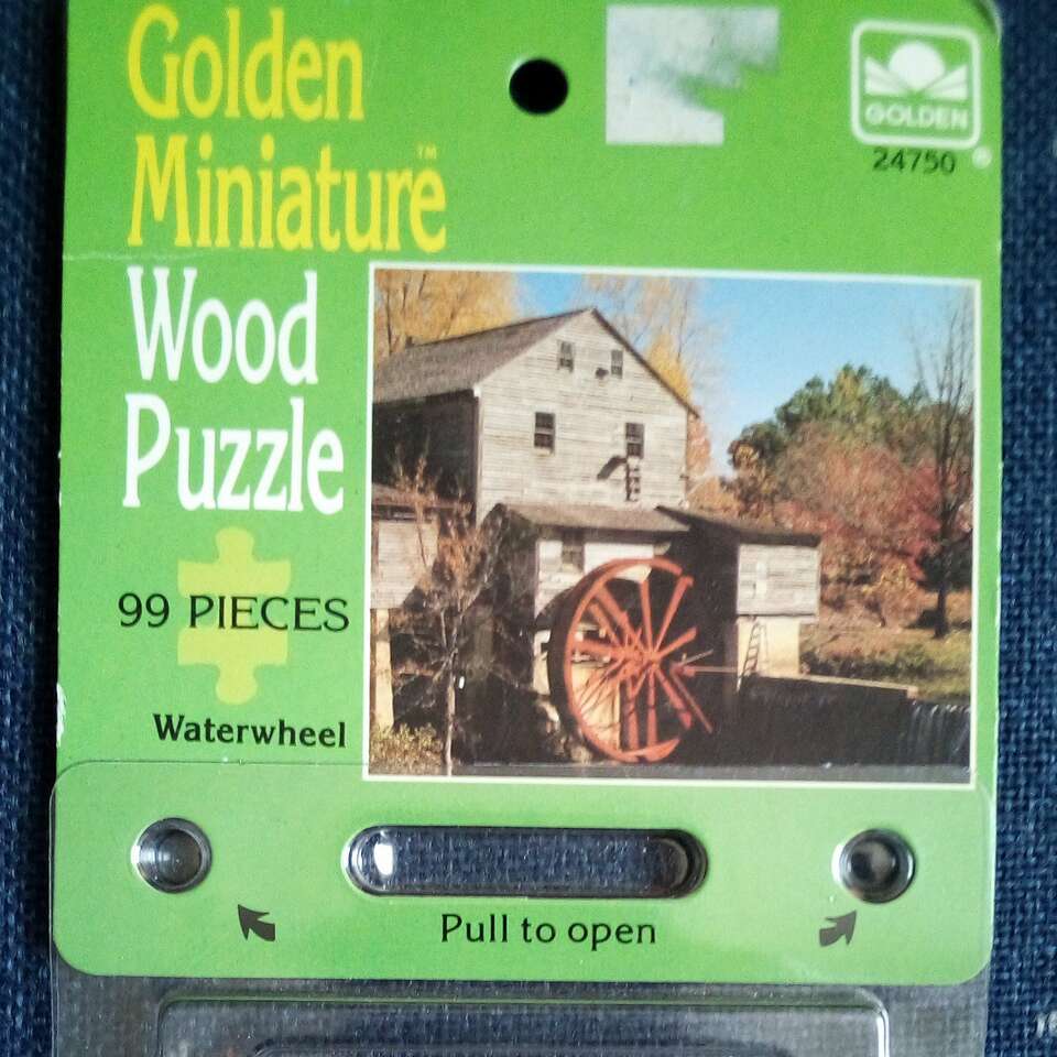 New Vintage Golden Miniature Wood Puzzle