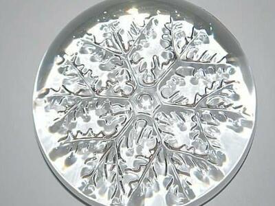 Lead Crystal Snowflake Decoration Paper Weight