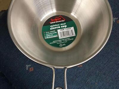 New Texsport Stainless Steel Sierra Cup 12oz