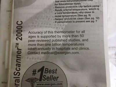 Like New Exergen Temporal Thermometer