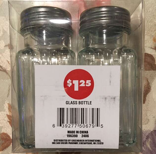 New Set Of Glass �� Salt And Pepper Shakers