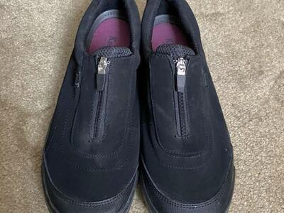 New Keds Suede Leather Zip Up Loafers Shoes Womens