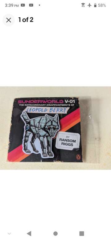 New Sunderworld V-01 Wolf Pin