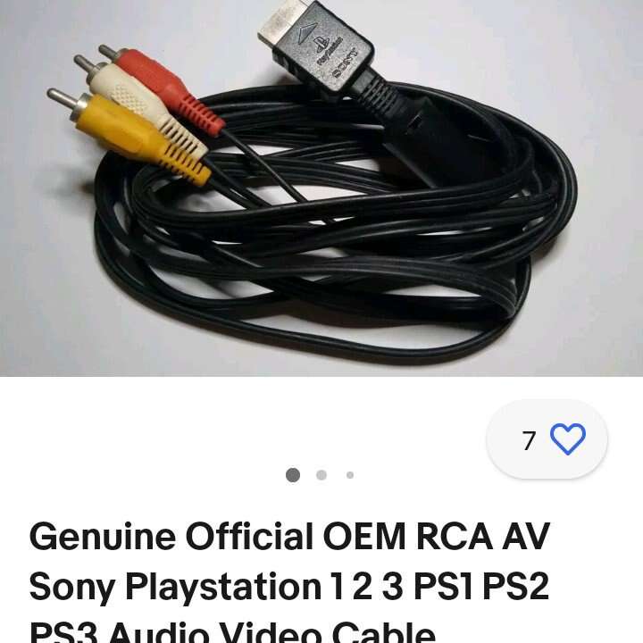 Like New Sony PlayStation AV Cable PS1-3