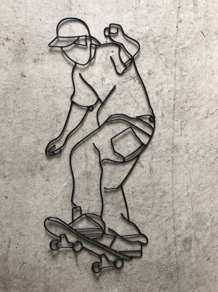 Skateboard Metal Art