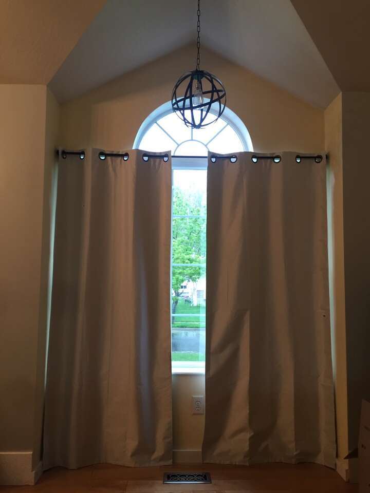 Long White Curtains
