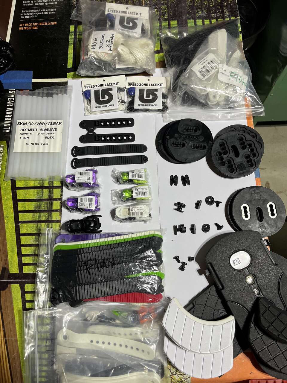 Burton binding hardware - ratchets, screws, ladders, boot laces, etc