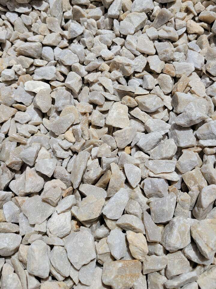 Decorative Rock Ash Quartz 2.5" or 1" minus