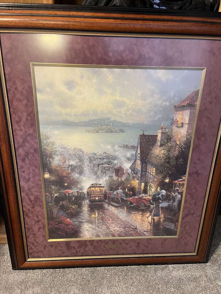 Thomas Kinkade Painting Hyde Street and the Bay