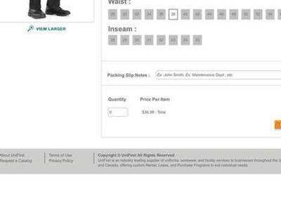 Brand New Unifirst Soft Twill Work Pants