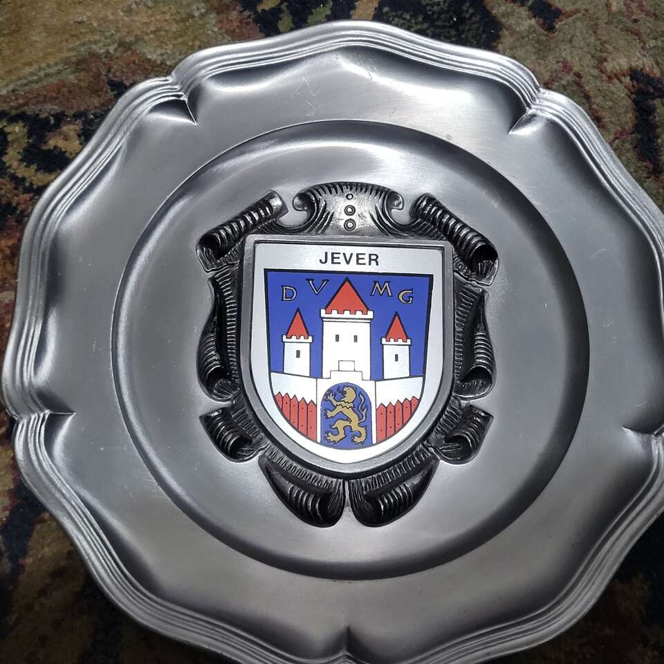 Vintage pewter plate