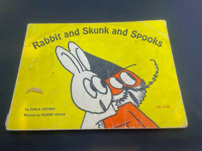 Vintage 1967 Children's Scholastic Book RABBIT AND SKUNK AND SPOOKS by Carla Stevens