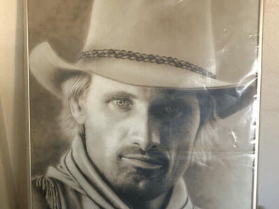 Viggo Mortensen Hidalgo Framed Pencil Drawing Picture - NEW