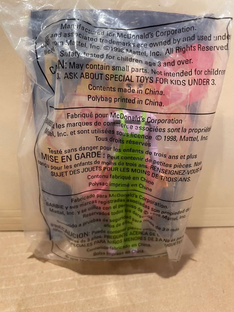 Vintage McDonald's Happy Meal Barbie Teen Skipper #1 NEW in package