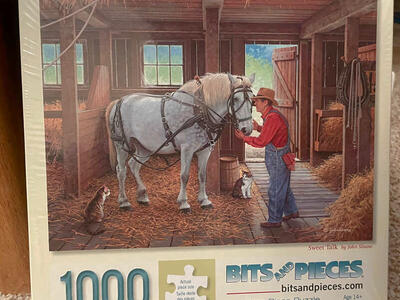 1000 Large Piece Jigsaw Puzzle - Sweet Talk by Bits & Pieces, NEW in box