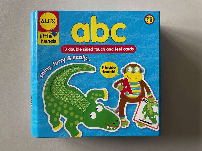 ABC Double Sided Touch and Feel Flash Cards by Alex Little Hands