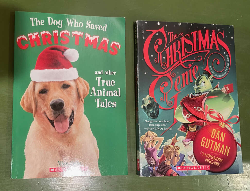 Christmas Books Dog Saved Christmas and Christmas Genie, Scholastic