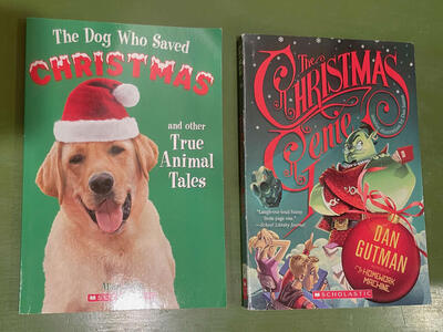 Christmas Books Dog Saved Christmas and Christmas Genie, Scholastic