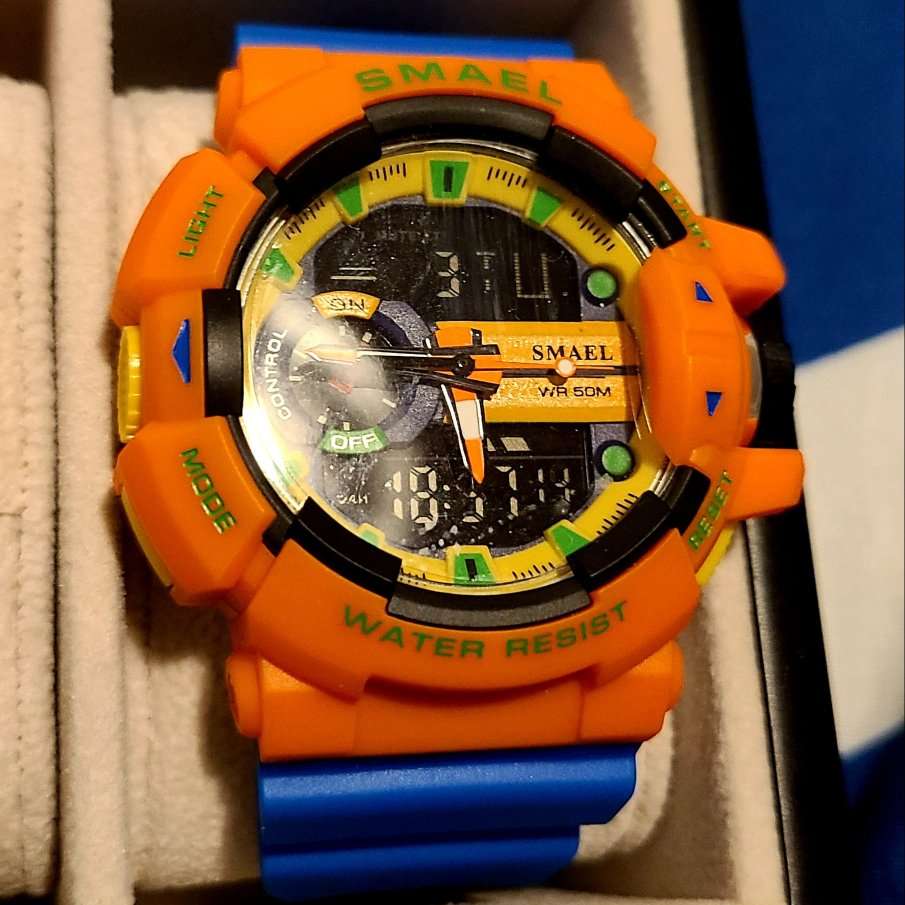 Men's Sports Watch ORANGE n BLUE