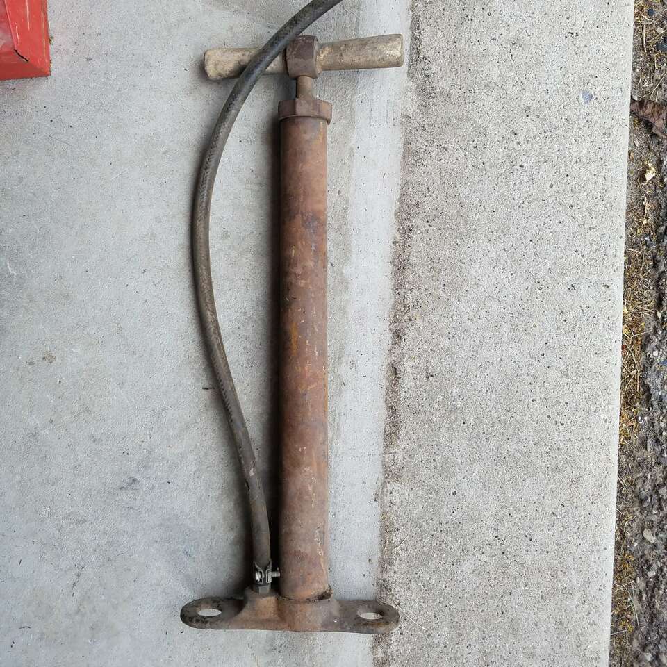 Antique bicycle tire pump
