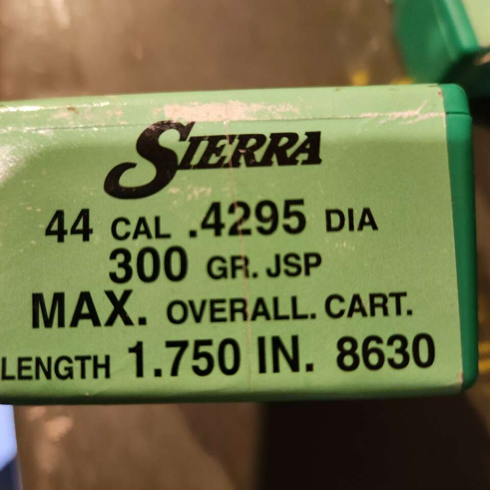 Sierra 300gr .44 cal JSP bullets