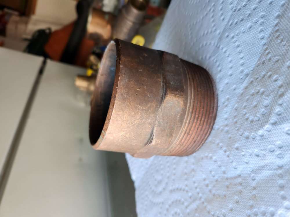 3" copper male adapter