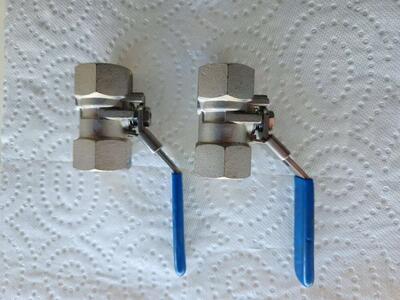 1/2" Velan stainless ball valves (2)-5.00 ea