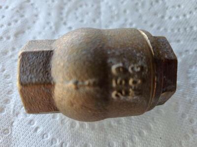 Nibco 3/4" 250 wog threaded brass checkvalve
