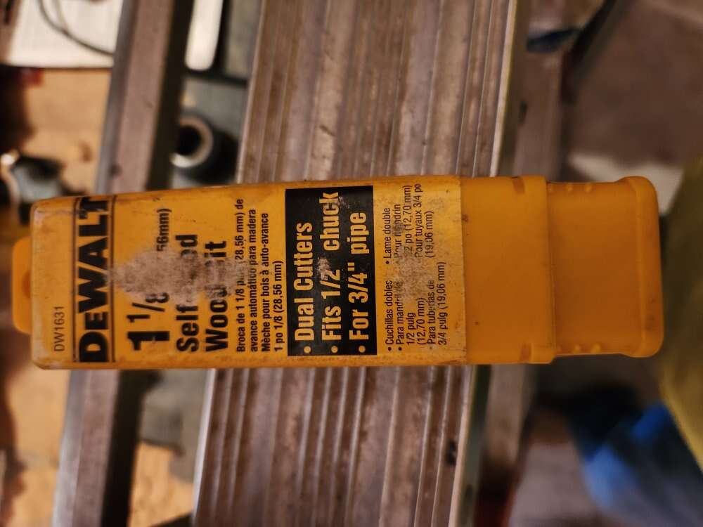 De Walt self feeding 1 1/8 wood bit, new