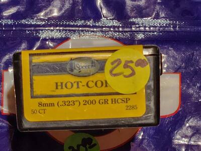 8mm 200gr speer hot core bullets