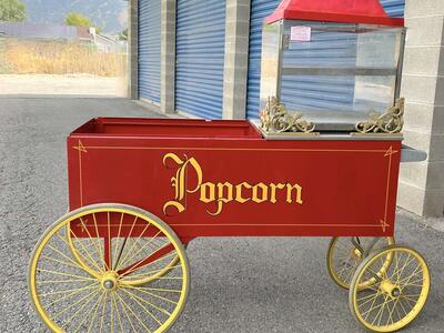 Large 53 Length Popcorn Wagon & Wisco Food / Pizza Warmer Business
