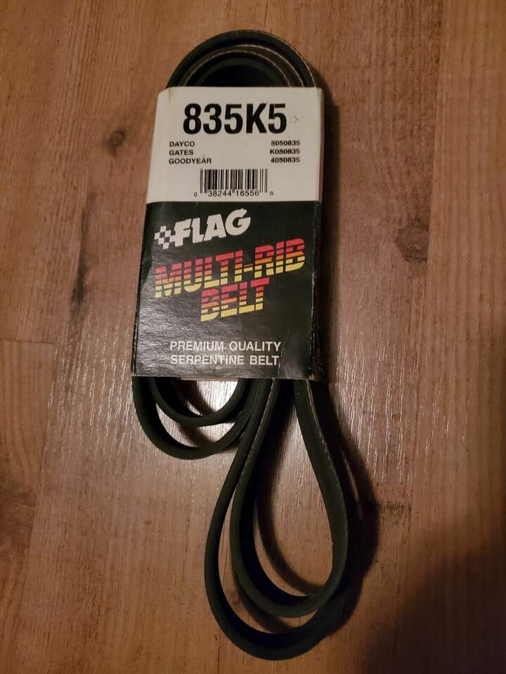 Serpentine Drive Belt Multi-Rib Flag 835K5 Dayco 5050835 Goodyear 4050835 Gates K050835