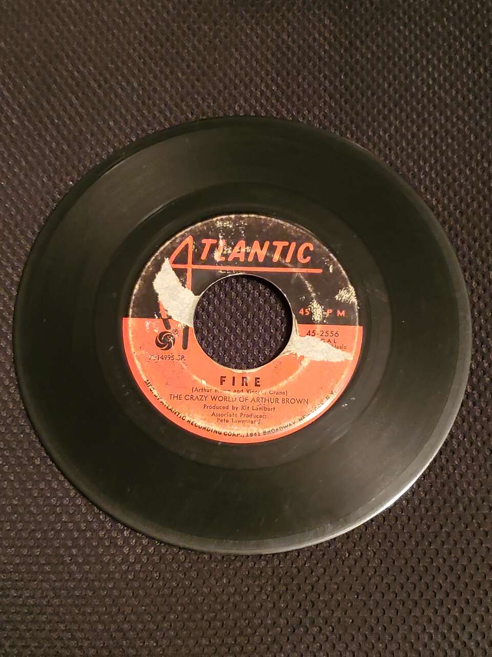 The Crazy World Of Arthur Brown Fire / Rest Cure 7 inch Tested Vinyl 45RPM Record