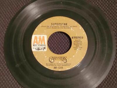 The Carpenters - Superstar / Bless The Beasts And Children 7 inch vinyl record