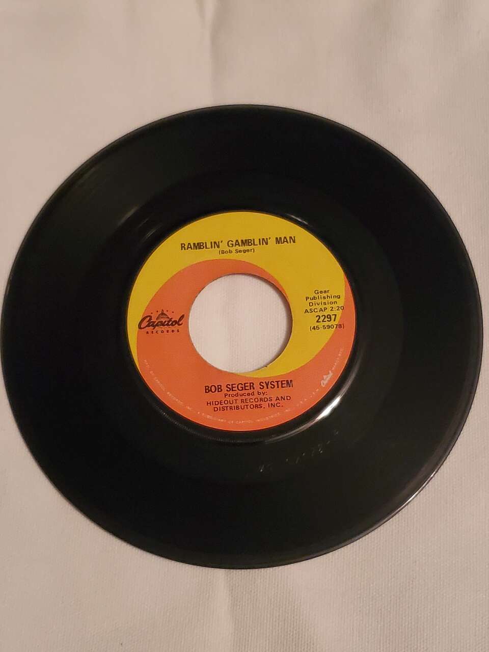 Bob Seger System - Ramblin' Gamblin' Man / Tales of Lucy Blue 7 inch Capitol Records 45 RPM Vinyl 2297 Single