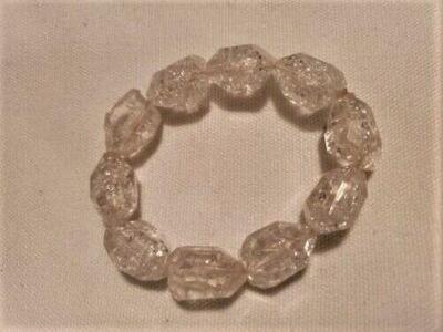 Charm Bracelet Women Clear Bead Elastic Costume Fashion Jewelry Accessories