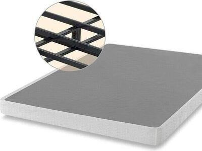 ZINUS 5 Inches Metal Smart Box Spring Strong Metal Bed Frame Mattress Foundation Twin