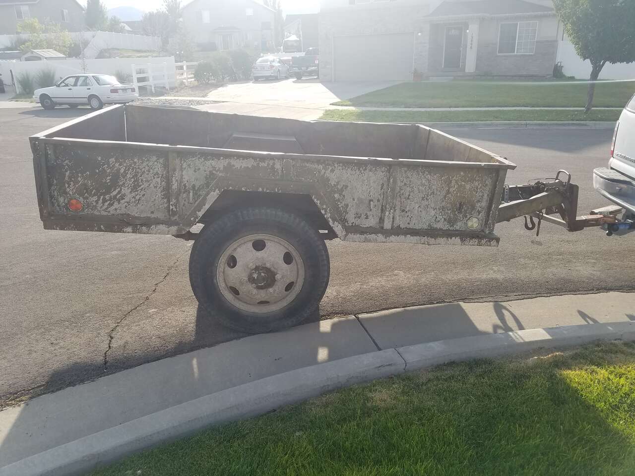 Heavy Duty Metal Trailer Construction Moving Work Load Military Steel 1-7/8" Ball Hitch 9ft X 6ft